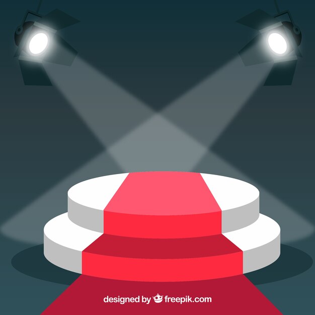 Fondo de alfombra roja en estilo plano
