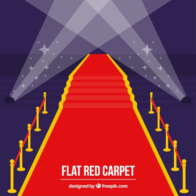 Vector gratuito fondo de alfombra roja en estilo plano