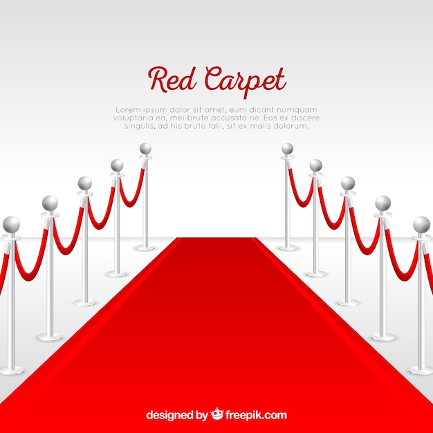 Vector gratuito fondo de alfombra roja en estilo realista