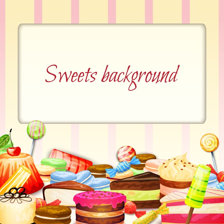 Vector gratuito fondo de alimentos dulces