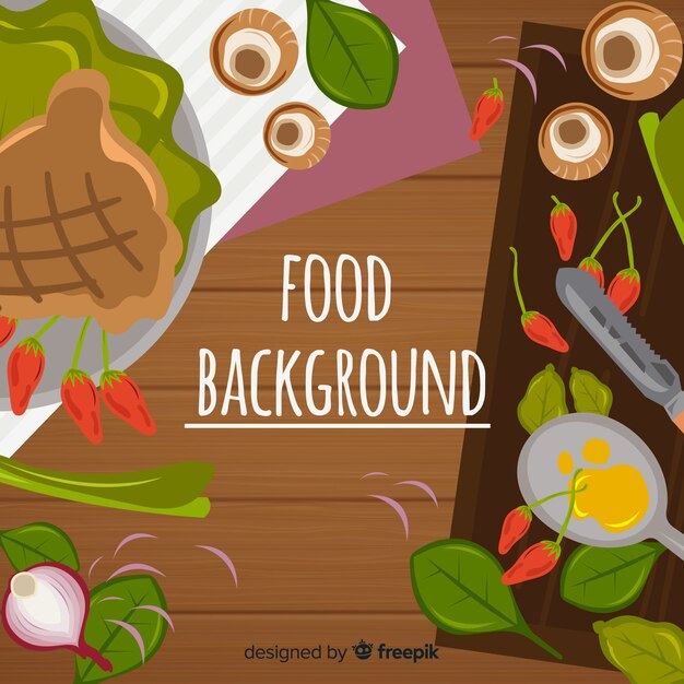 Fondo con alimentos