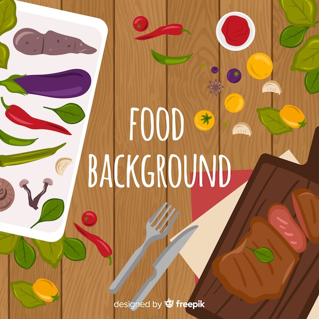 Fondo con alimentos
