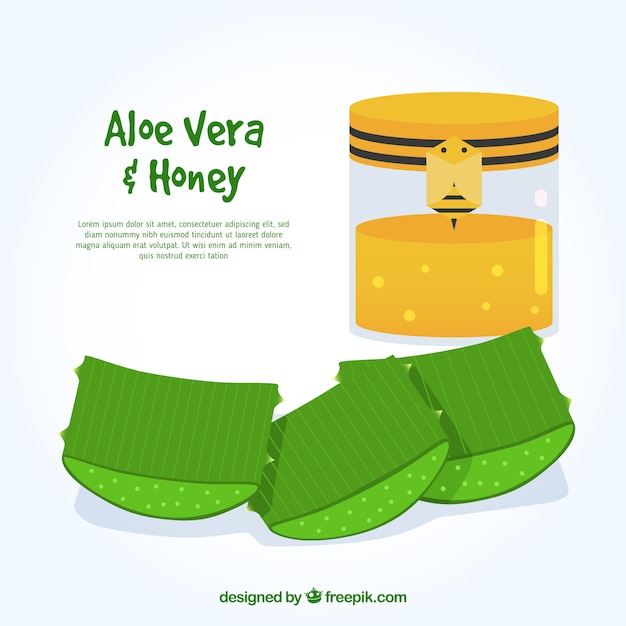 Fondo de aloe vera y miel