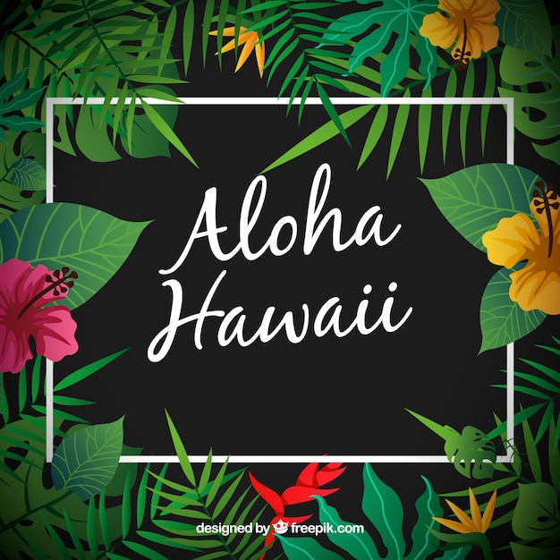 Vector gratuito fondo aloha hawaii