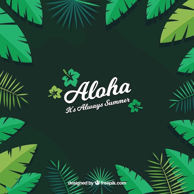 Fondo aloha hojas