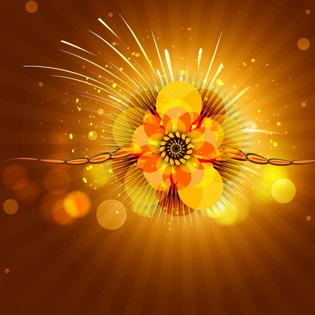 Fondo amarillo de feliz raksha bandhan 