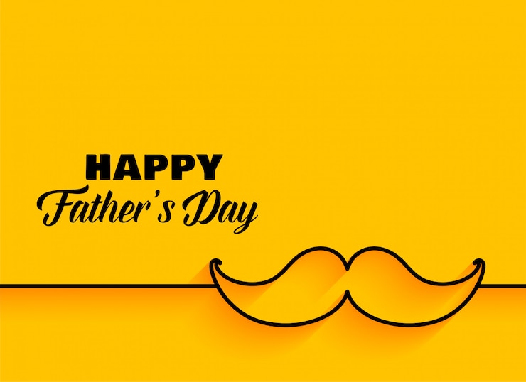 Vector gratuito fondo amarillo mínimo feliz del día de padres