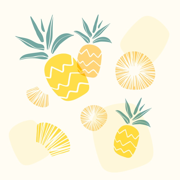 Vector gratuito fondo amarillo de piña