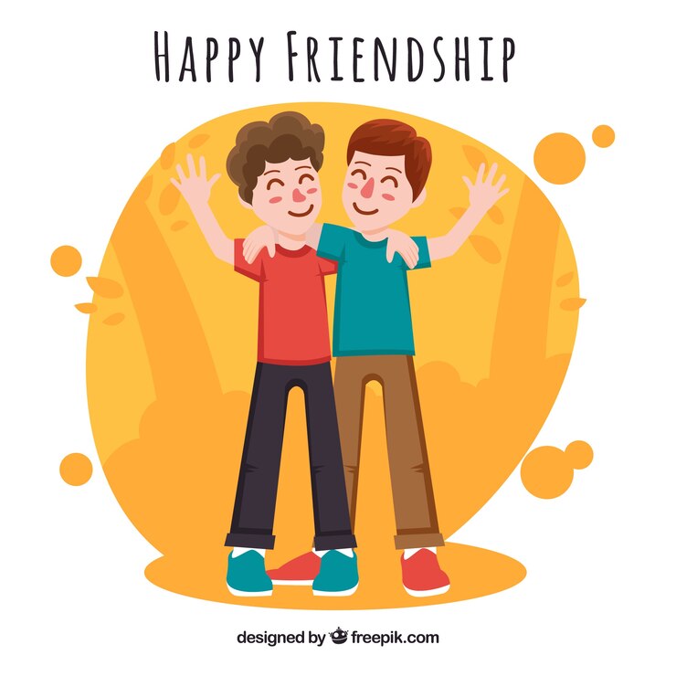 Vector gratuito fondo de amigos felices 