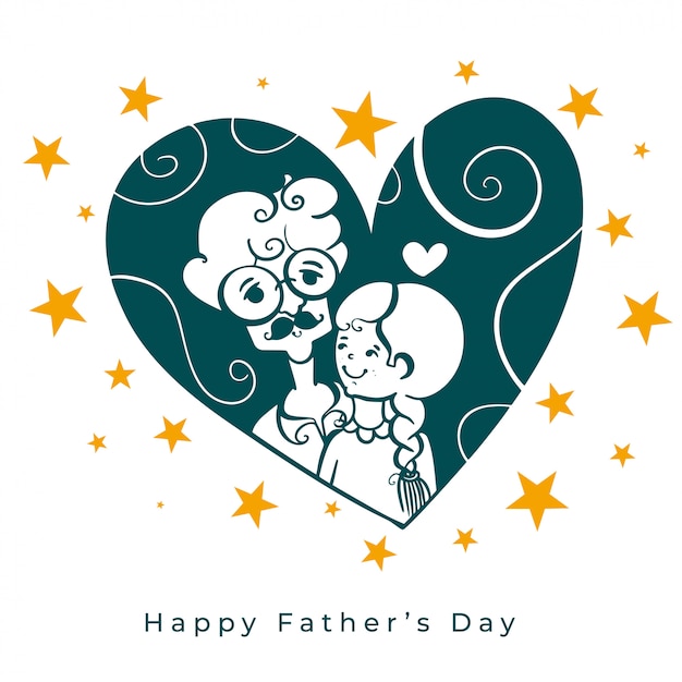 Fondo de amor del día del padre con papá e hija