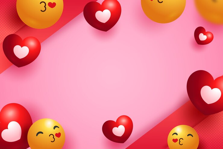 Vector gratuito fondo de amor emoji