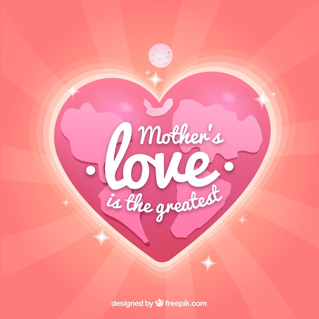 Vector gratuito fondo el amor de madre es el más grande