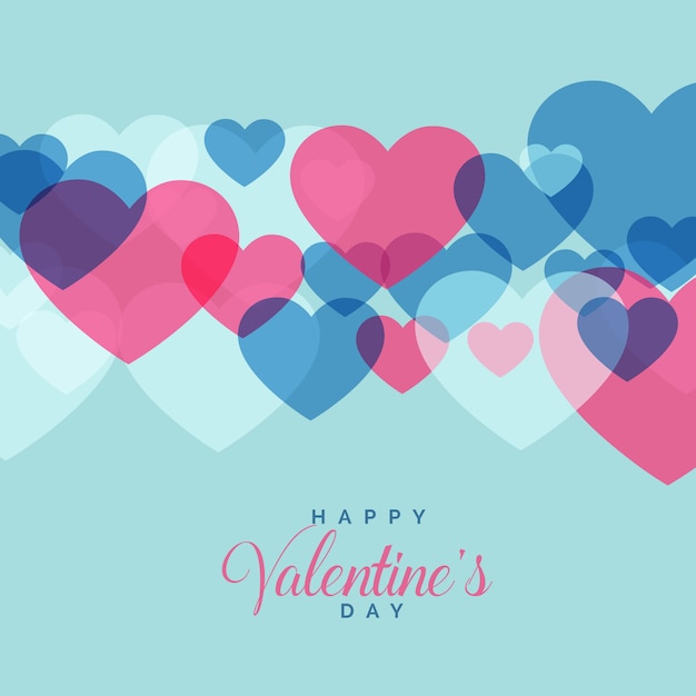 Vector gratuito fondo de amor moderno con forma de corazones para el día de san valentín