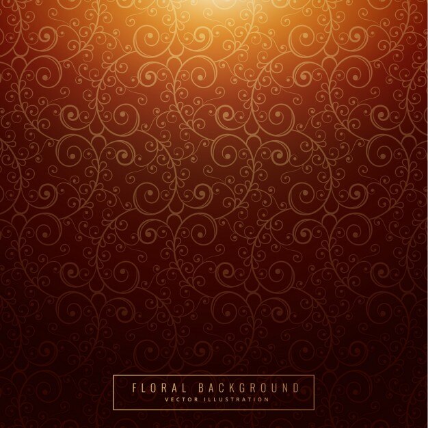 Fondo anaranjado floral