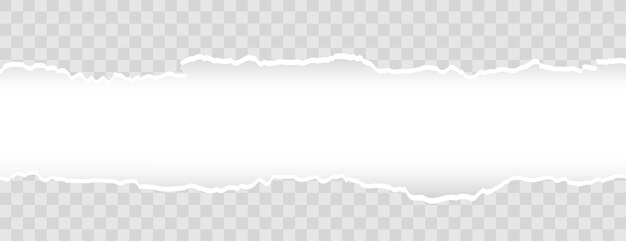 Fondo ancho de banner de papel rasgado rasgado