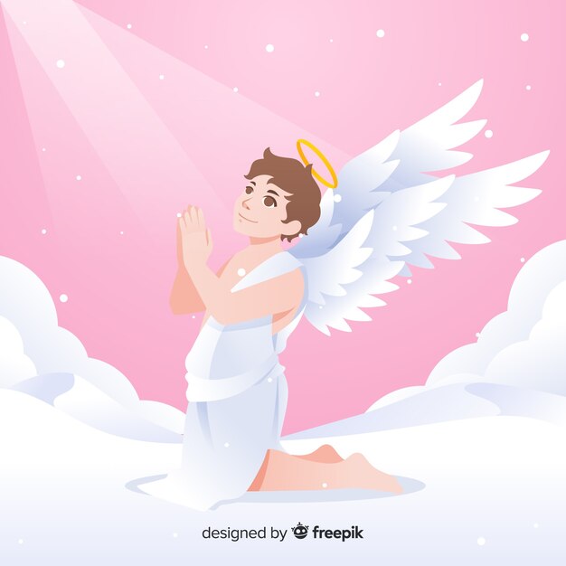 Fondo ángel navidad ángel rezando