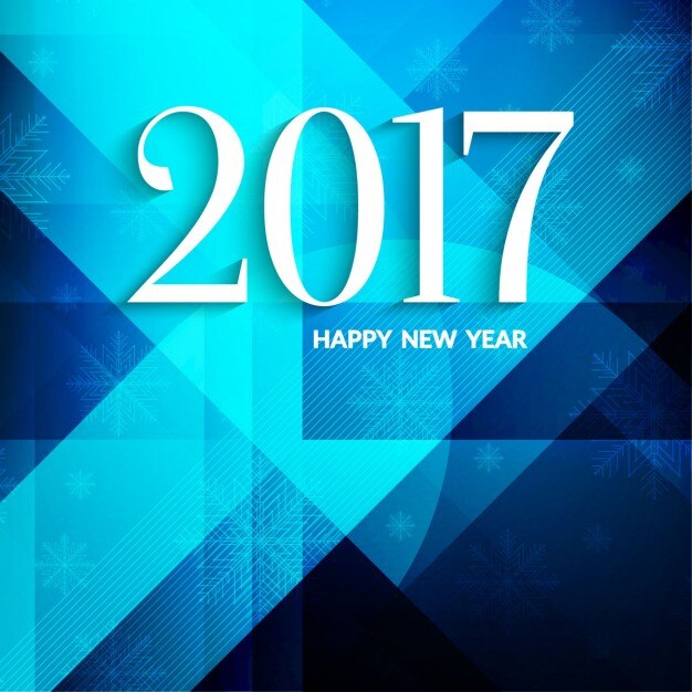 Fondo de año nuevo 2017 moderno azul brillante