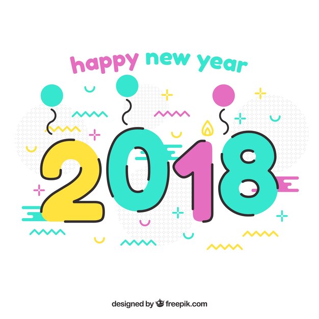 Fondo de año nuevo 2018 moderno