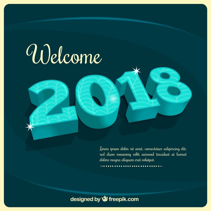 Vector gratuito fondo de año nuevo 2018