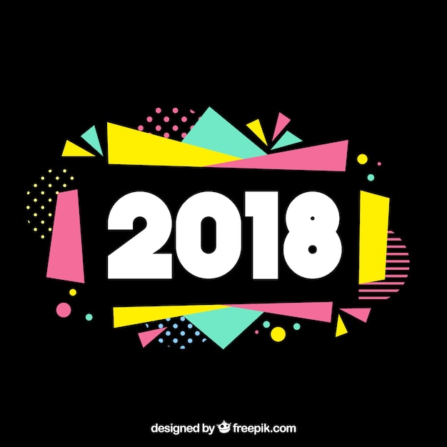 Vector gratuito fondo de año nuevo 2018