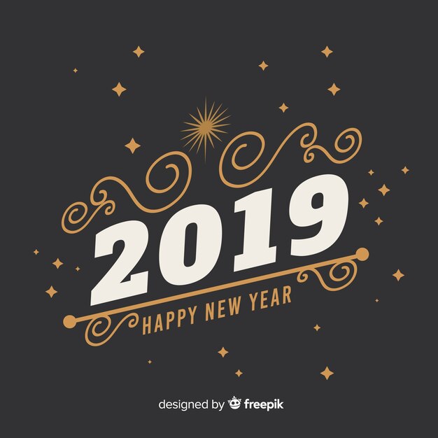 Fondo año nuevo 2019 vintage