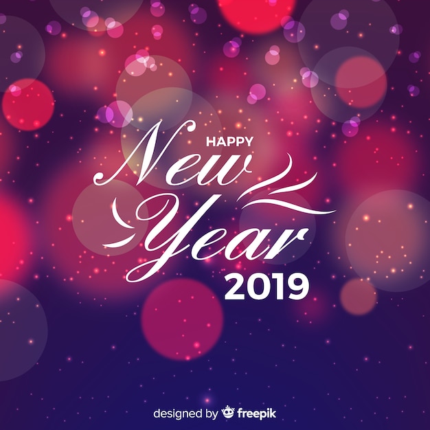 Vector gratuito fondo año nuevo 2019