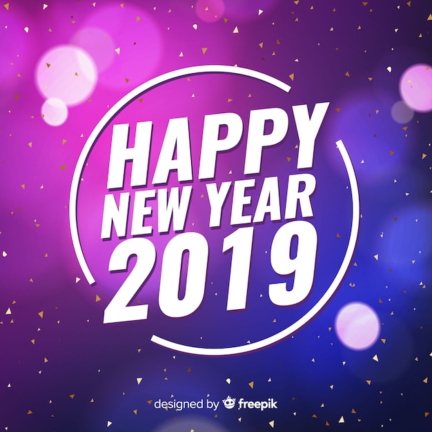 Vector gratuito fondo de año nuevo 2019