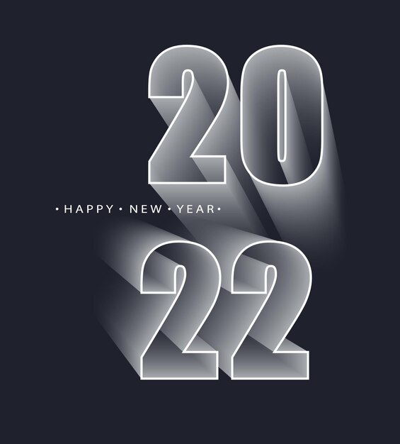 Fondo de año nuevo 2022. Fondos de moda minimalistas para branding, banner, portada, tarjeta.