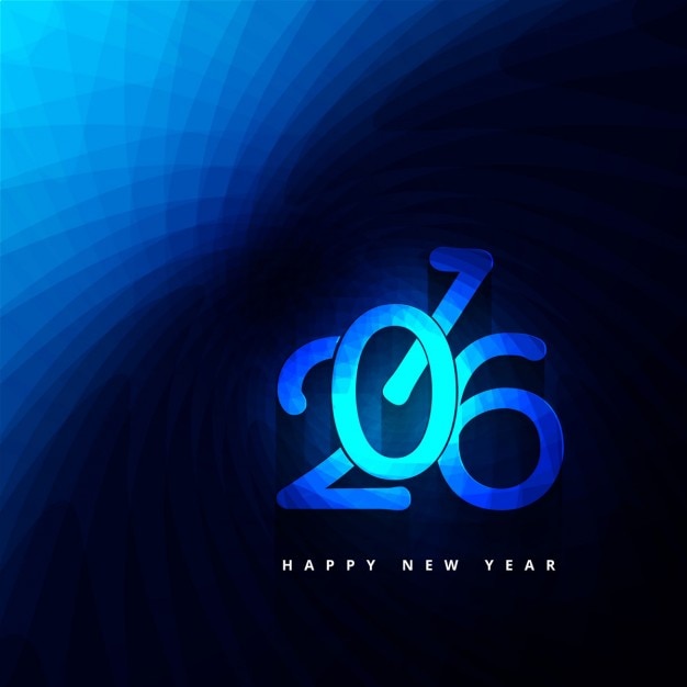 Vector gratuito fondo de año nuevo azul en estilo abstracto