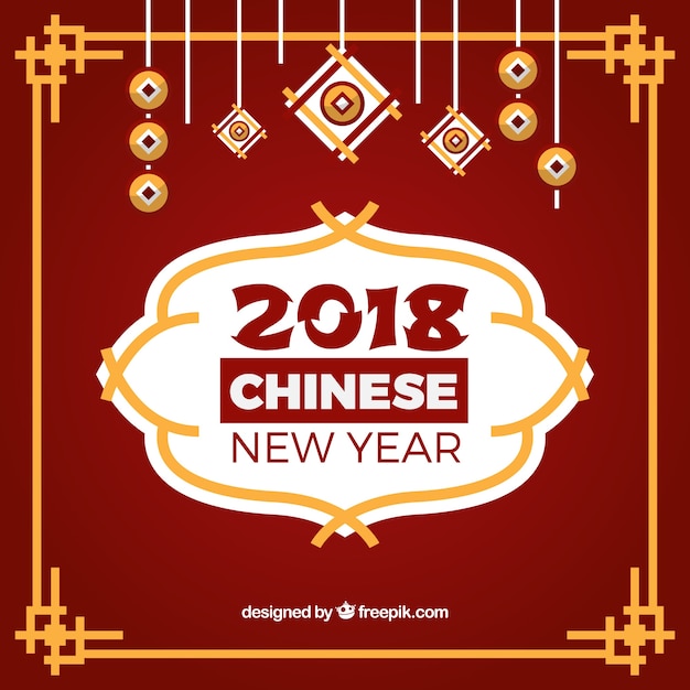 Vector gratuito fondo de año nuevo chino