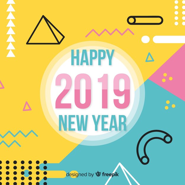 Fondo año nuevo colorido