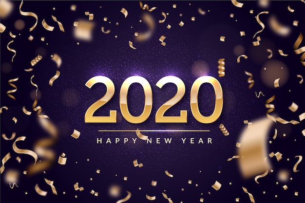 Fondo año nuevo confeti