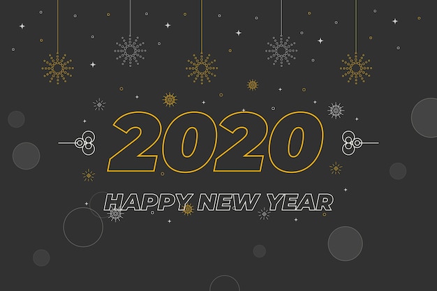 Vector gratuito fondo de año nuevo de estilo de esquema