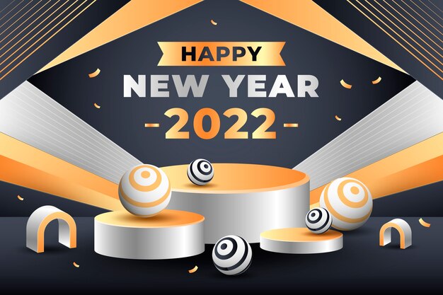 Fondo de año nuevo con gradiente