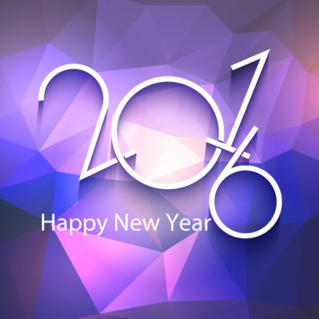 Fondo de año nuevo morado de triángulos