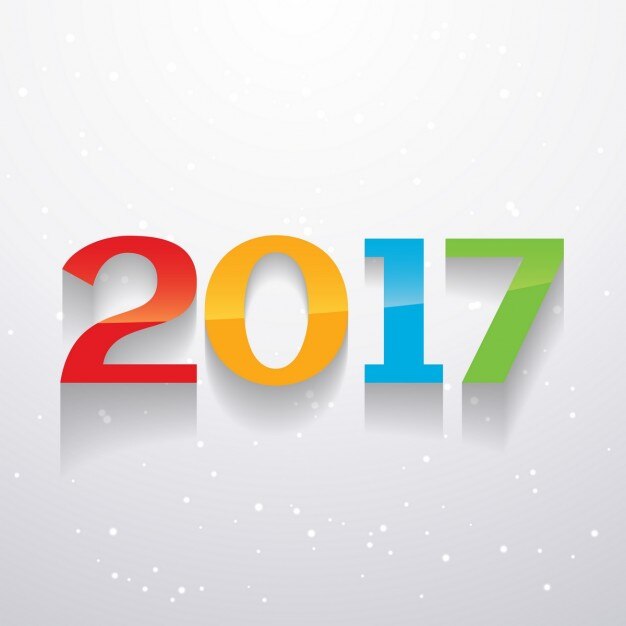 Fondo año nuevo con números a todo color