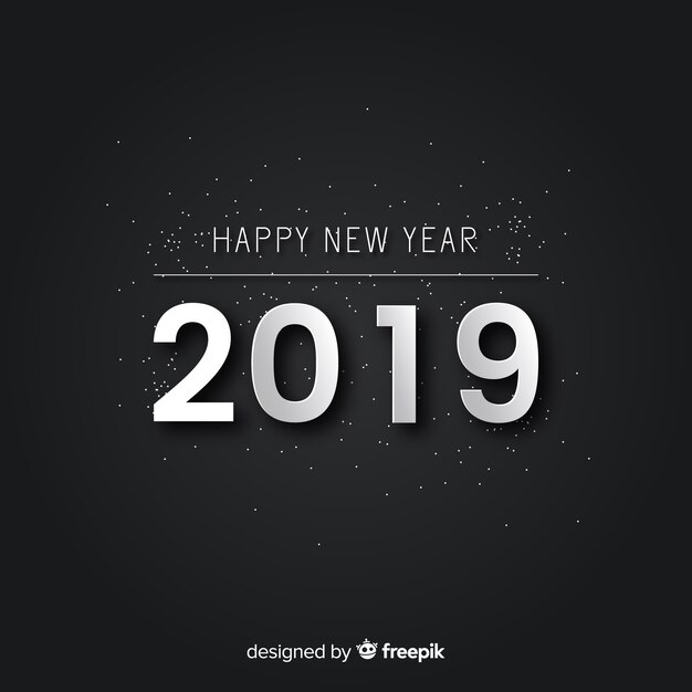 Fondo año nuevo plateado simple