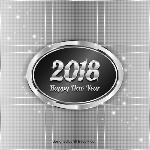 Fondo de año nuevo plateado