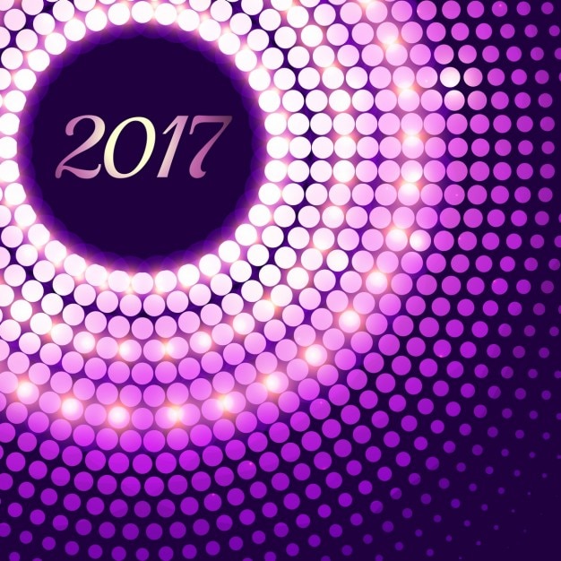 Vector gratuito fondo año nuevo con puntos de semitono