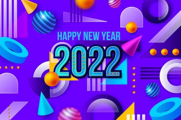 Vector gratuito fondo de año nuevo realista