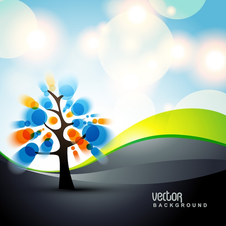 Vector gratuito fondo de árbol abstracto