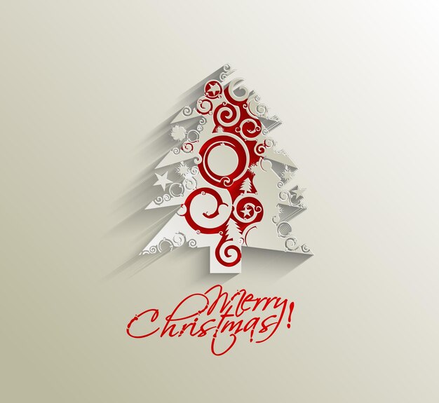Fondo de árbol de Navidad abstracto moderno, ilustración vectorial.