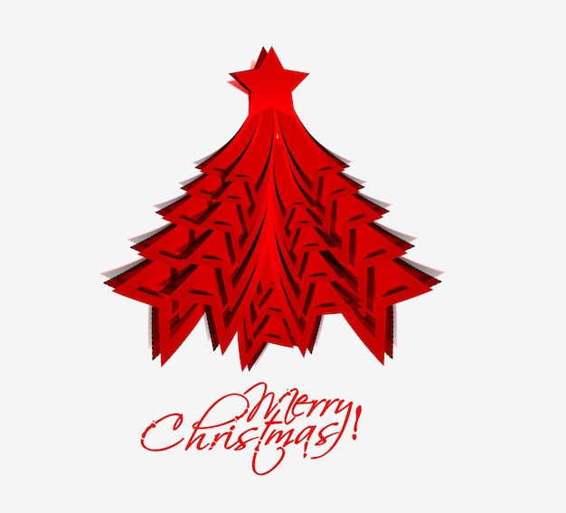 Fondo de árbol de Navidad abstracto moderno, ilustración vectorial.