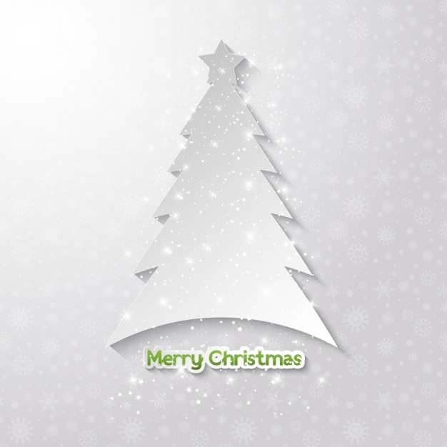 Fondo de árbol de navidad blanco