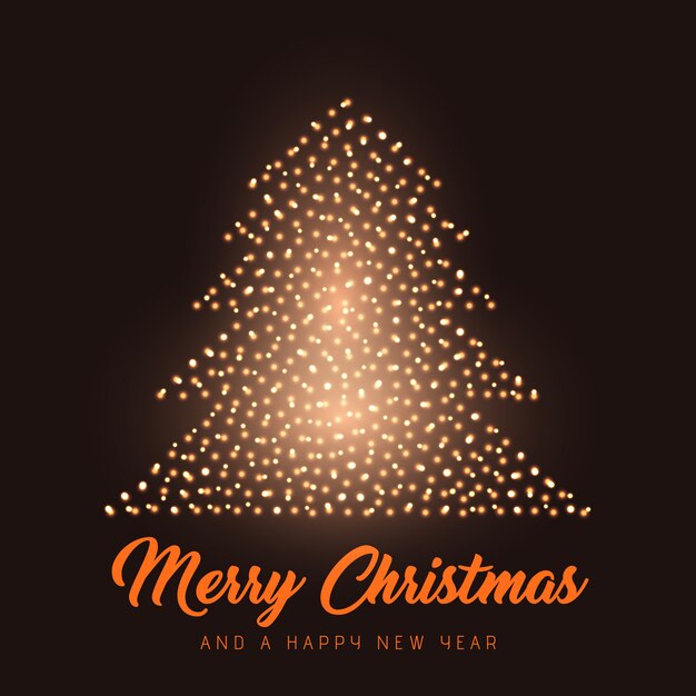 Fondo de árbol de Navidad brillante