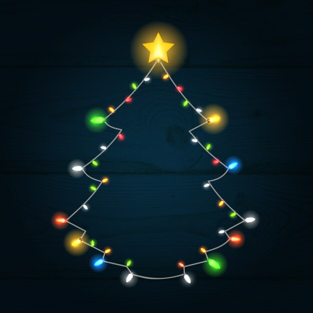 Fondo de árbol de Navidad brillante