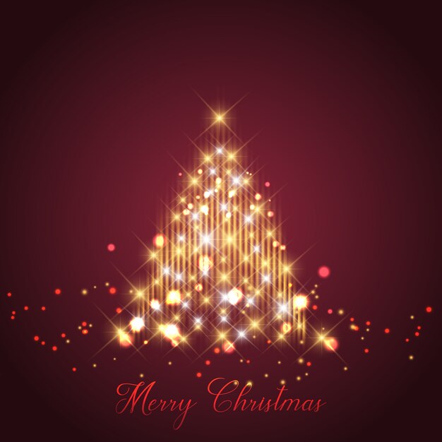 Fondo de árbol de Navidad de chispa