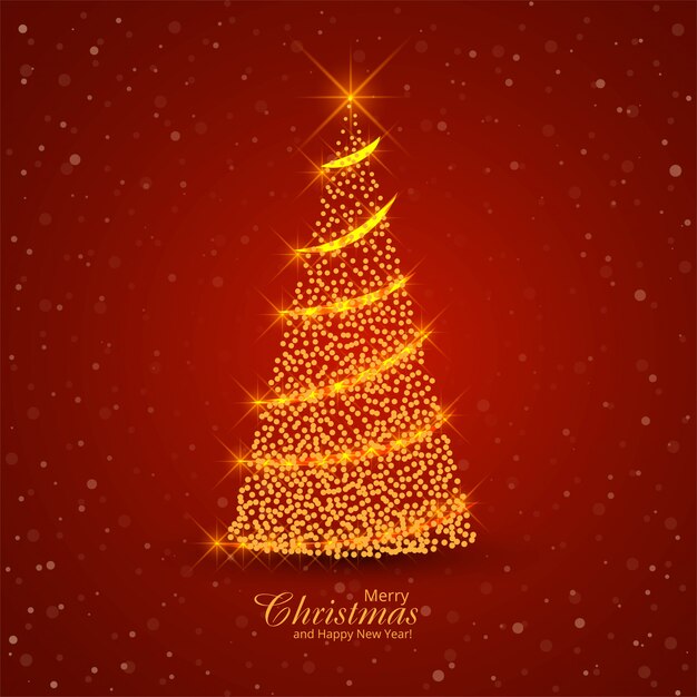 Fondo de árbol de navidad creativo de destellos brillantes