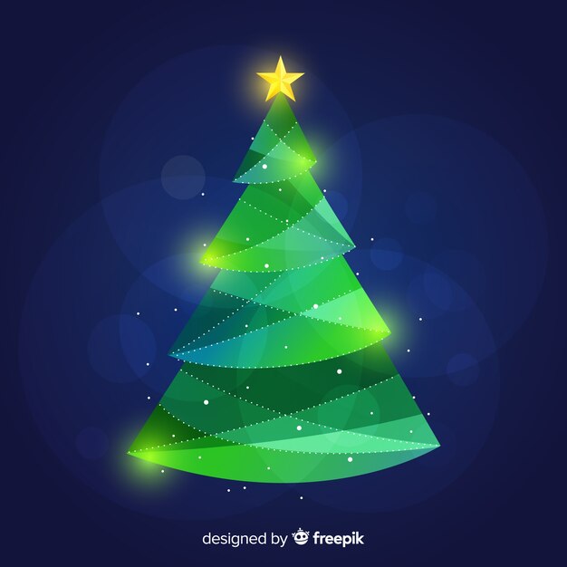 Fondo árbol de navidad geométrico