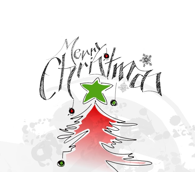 Fondo de árbol de Navidad, ilustración vectorial.